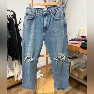 Agolde Women’s  Relaxed Distressed Denim Jeans